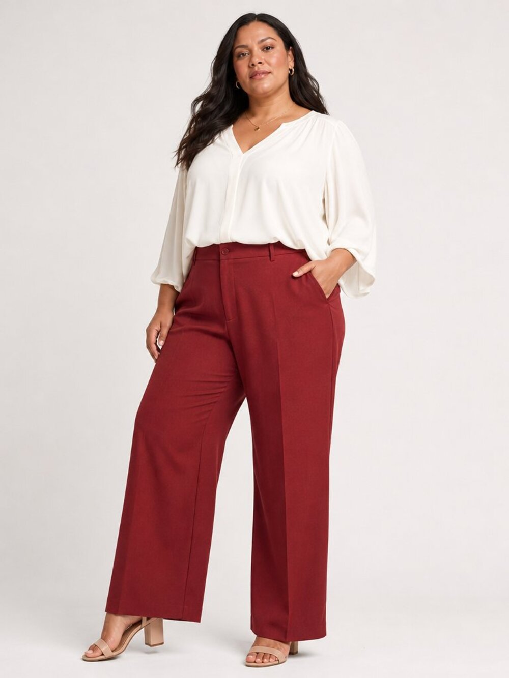 Unique Vintage Women’s 5X Brick Red Dress Pants NWT | Plus Size Trousers